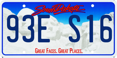 SD license plate 93ES16