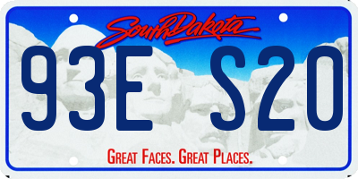 SD license plate 93ES20