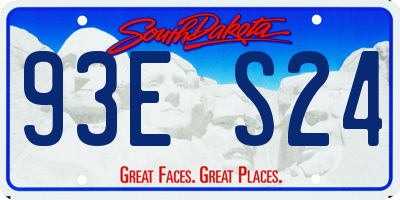 SD license plate 93ES24