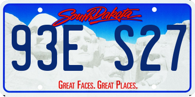 SD license plate 93ES27