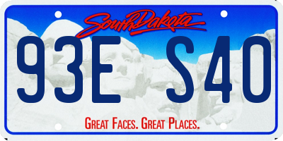 SD license plate 93ES40
