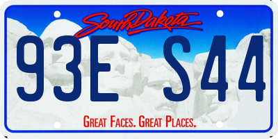 SD license plate 93ES44