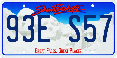 SD license plate 93ES57