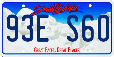 SD license plate 93ES60