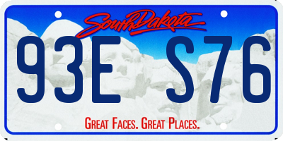 SD license plate 93ES76