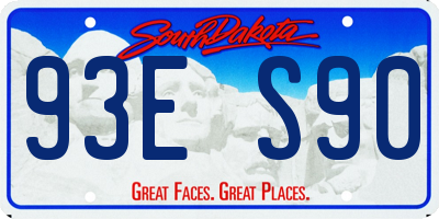 SD license plate 93ES90