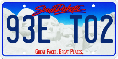 SD license plate 93ET02