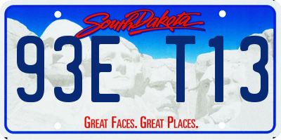 SD license plate 93ET13