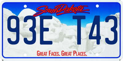 SD license plate 93ET43