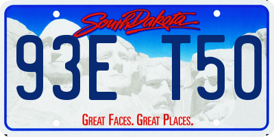 SD license plate 93ET50