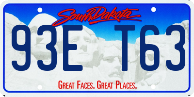 SD license plate 93ET63