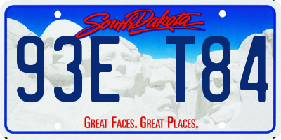 SD license plate 93ET84