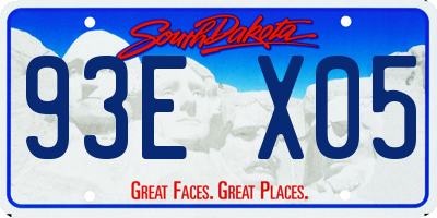 SD license plate 93EX05