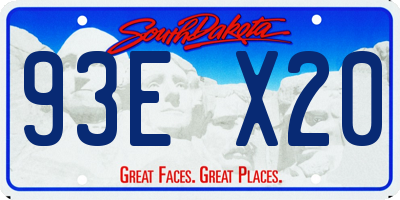 SD license plate 93EX20