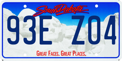 SD license plate 93EZ04