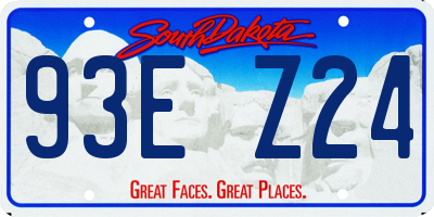 SD license plate 93EZ24