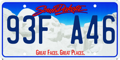 SD license plate 93FA46