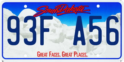 SD license plate 93FA56