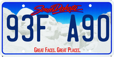 SD license plate 93FA90