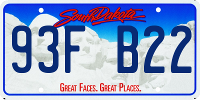 SD license plate 93FB22