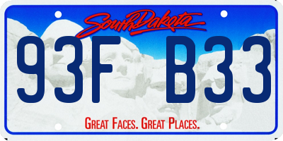 SD license plate 93FB33