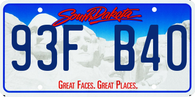 SD license plate 93FB40