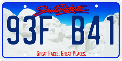 SD license plate 93FB41