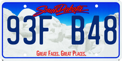 SD license plate 93FB48