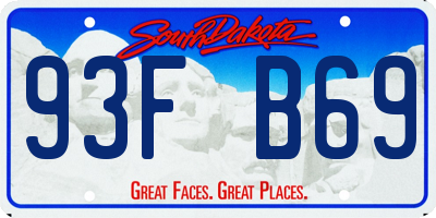 SD license plate 93FB69
