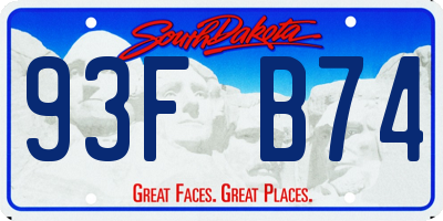 SD license plate 93FB74