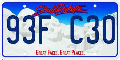 SD license plate 93FC30