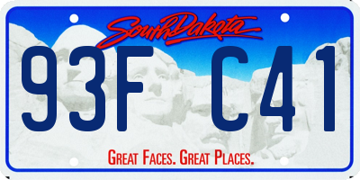 SD license plate 93FC41