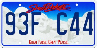 SD license plate 93FC44