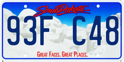 SD license plate 93FC48