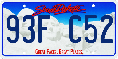 SD license plate 93FC52