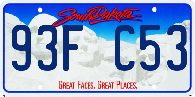 SD license plate 93FC53