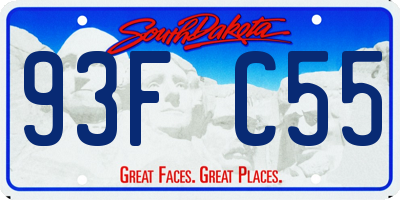 SD license plate 93FC55
