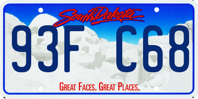 SD license plate 93FC68