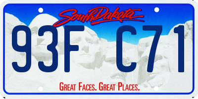 SD license plate 93FC71