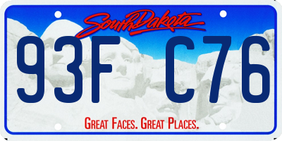 SD license plate 93FC76