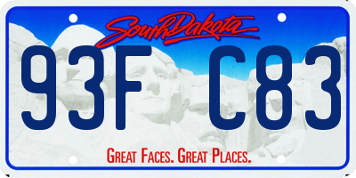 SD license plate 93FC83