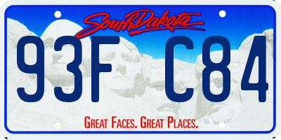SD license plate 93FC84