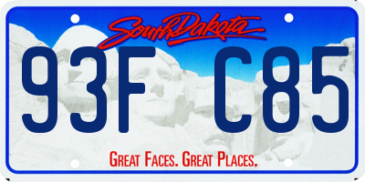 SD license plate 93FC85