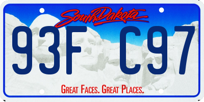 SD license plate 93FC97