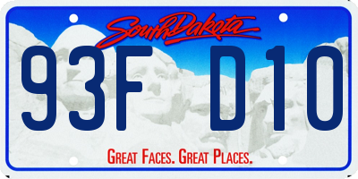 SD license plate 93FD10