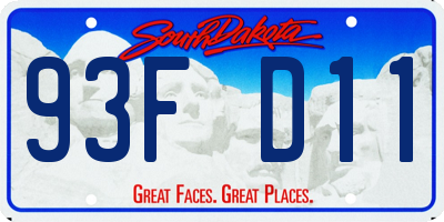 SD license plate 93FD11
