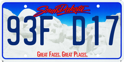 SD license plate 93FD17