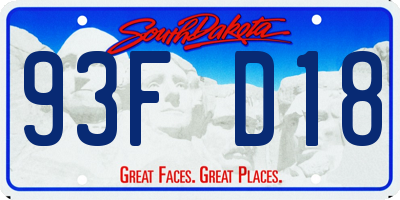 SD license plate 93FD18