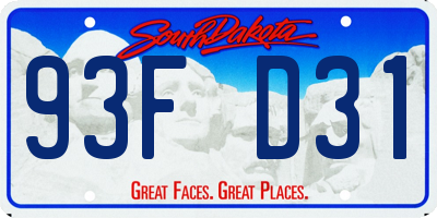 SD license plate 93FD31