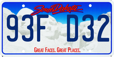 SD license plate 93FD32
